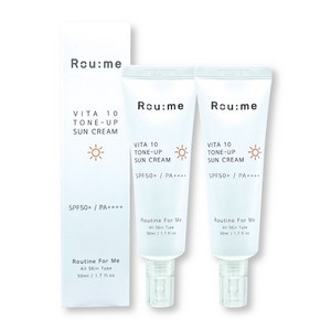 로우미 비타10 톤업 선크림 SPF50+ PA++++ 혼합자차 3중 기능성 선크림, 2개, 50ml