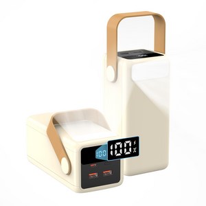 PIUJJA 대용량 고속충전 PD 22.5W QC 3.0 LED조명 차박용 멀티단자 캠핑용 보조배터리 50000mAh