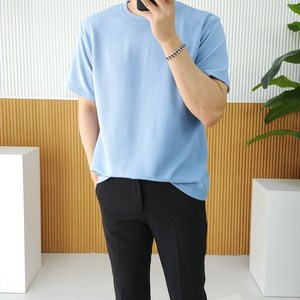 로니제이 남자 여름 무지 라운드 스판 이너티 레이어드 반팔 티셔츠