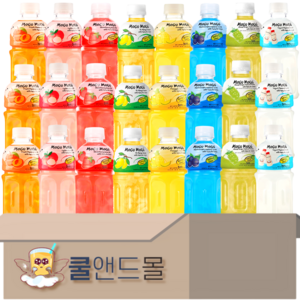 [쿨앤드몰] 모구모구 8종 복숭아3+리치3+딸기3+망고3+파인애플3+블랙커런트3+샤인머스켓3+요거트3, 320ml, 24개