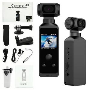 RUNDX WiFi 4K EIS 손떨림방지 액션캠 오토바이 블랙박스 방수 초소 형카메라+64G메모리카드