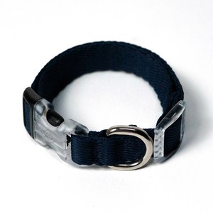 아띠지기 강아지 웨빙 목줄, 네이비, M, 1개