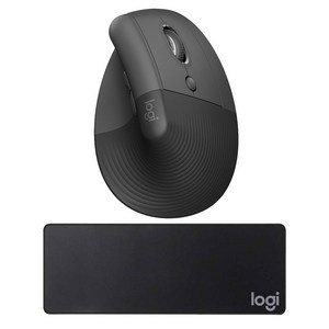 로지텍 비즈니스용 리프트 버티컬 인체공학 무선마우스 + 마우스 장패드