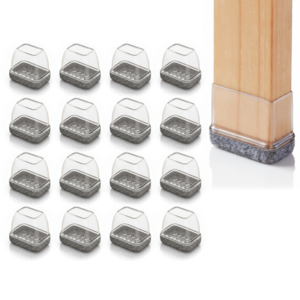 헤인느 층간 소음 미끄럼 방지 식탁 의자 발커버 세트, 직사각형S, 그레이, 16개