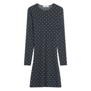 메종키츠네 긴소매 미니 드레스, 블랙계열+화이트계열, S(KR 55)