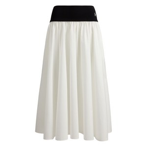 폴로랄프로렌 A라인 로고 자수 미디 스커트, 화이트계열+블랙계열, Standard M(KR 66)