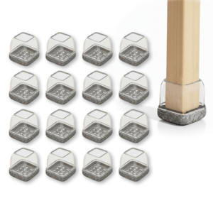 헤인느 층간 소음 미끄럼 방지 식탁 의자 발커버 세트, 정사각형M, 그레이, 16개