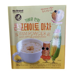 노브랜드 가벼운한끼콘포테이토마차 500g x 1개, 25g, 20개입