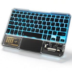 호환 아이패드 프로/에어/미니 백라이트 한글 키보드 무선 블루투스 태블릿 키보드 세트 트랙패드 포함