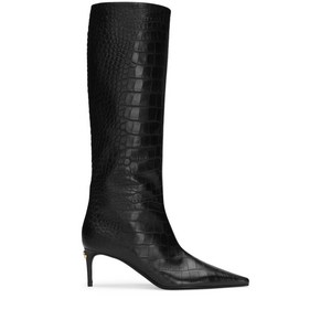 돌체앤가바나 크로커다일 엠보스드 가죽 부츠, Europe 40.5(KR 275), 블랙계열