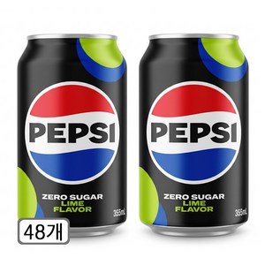 펩시 제로슈거 라임향, 355ml, 48개