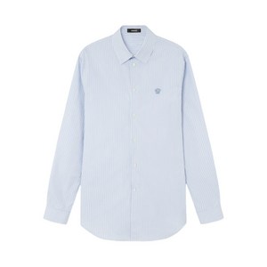 베르사체 스트라이프 코튼 셔츠, 블루계열+화이트계열, Collar (cm) 39