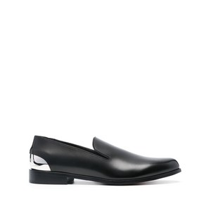 알렉산더맥퀸 메탈 힐 가죽 로퍼, Italy 40(KR 250), 블랙계열