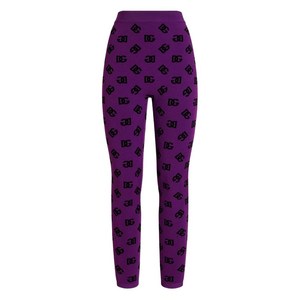 돌체앤가바나 DNA 로고 모티프 레깅스, 바이올렛/보라계열+블랙계열, Italy 46(KR 77)