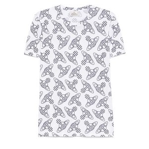 비비안웨스트우드 구체 프린트 파자마 상의, 화이트계열+블랙계열, M