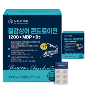 뉴트리케이 C6S 6형 뮤코다당단백 철갑상어 연골 콘드로이친 1200 MBP 식약청인증 HACCP, 60정, 2개
