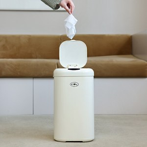 LVAI 센서휴지통 15L, 버터밀크, 1개