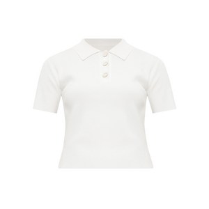 마르니 버튼 칼라 반소매 탑, 화이트계열, Italy 42(KR 55-66)