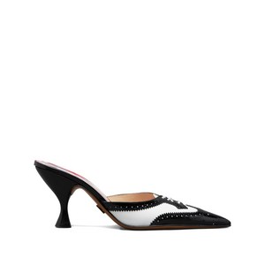 톰 브라운 미드 힐 브로그 뮬 75mm, Europe 37.5(KR 240), 블랙계열+화이트계열