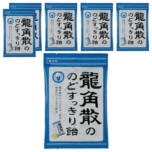 류카쿠산 목이 시원한 사탕 필로우 타입, 70g, 6개