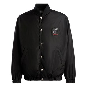 발리 로고 아플리케 패널 봄버 재킷