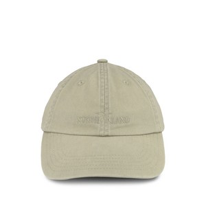 스톤 아일랜드 로고 베이스볼 캡 모자