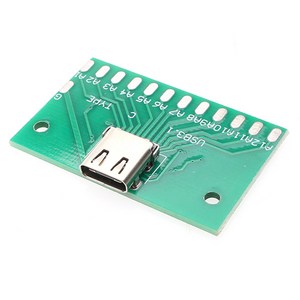 DIY용 USB 3.1 타입C 26핀 PCB 젠더보드(암잭/Female), 1개