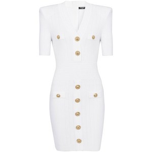 발망 니트 미니 드레스