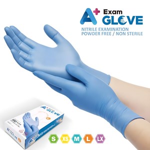 FDA 승인 에이플러스 니트릴 위생장갑 염소처리 파우더프리 A+ Exam Glove, 중(M), 2개