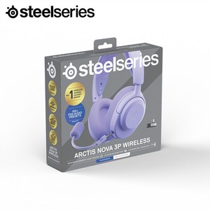 스틸시리즈 Arctis Nova 3PW 무선 게이밍 헤드셋 [Black or White or Aqua or Lavender]