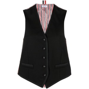 톰 브라운 V넥 버튼 베스트, 블랙계열, Italy 42(KR 66)