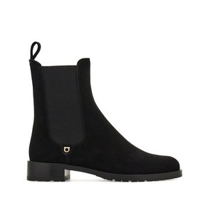 페라가모 스웨이드 첼시 부츠, US width 7C, 블랙계열