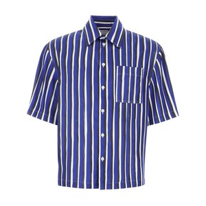 보테가 베네타 스트라이프 반소매 셔츠