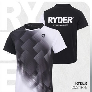 라이더 티셔츠 배드민턴 반팔 상의 남성 여성 게임웨어 블랙 2024R-8