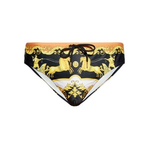 베르사체 시그니처 바로코플라주 프린트 스윔 쇼츠, 블랙계열+골드계열, Numeric 6(KR 110)