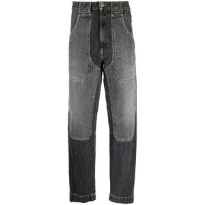 디젤 디젤 패치워크 스트레이트 진, 블랙계열, Denim size 38(KR 115-120)