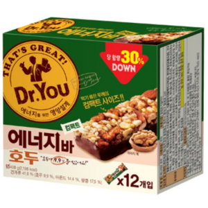 닥터유 에너지바 호두 컴팩트, 408g, 1개