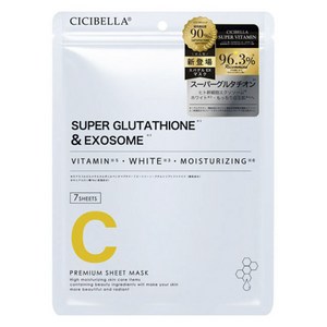시시벨라 슈퍼 글루타티온 & 엑소좀 프리미엄 시트 마스크, 7개입, 1개