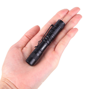 리리꼬 초강력 LED 휴대용 미니 손전등 후레쉬, 1개, 블랙(8.5cm)