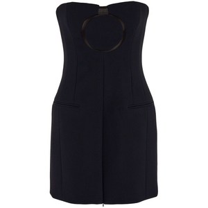 페라가모 서클 프린트 스트랩리스 슬림 핏 탑