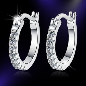 시르겜스 모이사나이트 일상 원형 모조 다이아몬드 귀걸이 XCMSZ-018