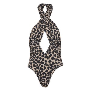 발망 레오파드 프린트 원피스 수영복, 베이지계열+블랙계열, France 40(KR 66)