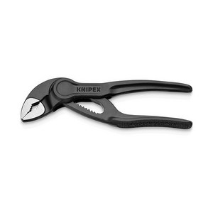 KNIPEX 크니펙스 워터펌프 플라이어 87 00 100 BK 첼라 미니 코브라 XS 100mm 한손 작업 컴팩트 사이즈 미니사이즈 카리스툴, 1개