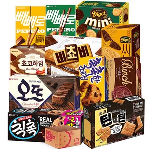 초코과자 빼빼로 파이 11종 (+1) 간식 과자세트