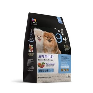 목우촌펫 펫9단 전연령견용 포메라니안 기능성 사료, 오리, 1.8kg, 1개