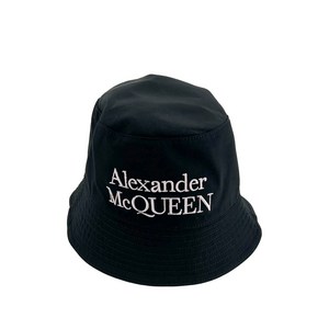 알렉산더맥퀸 로고 자수 리버서블 버킷 햇