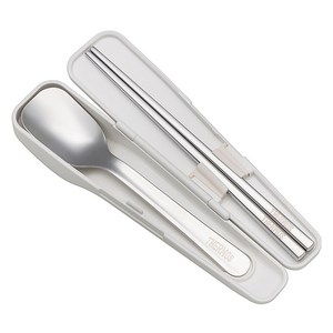 써모스 해리포터 시리즈 스테인리스 스틸 휴대용 수저 세트 CPE-001, 화이트, 숟가락 + 젓가락, 1세트