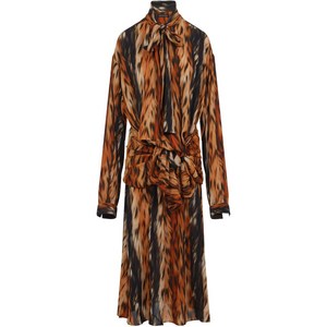 발렌시아가 노티드 미디 드레스