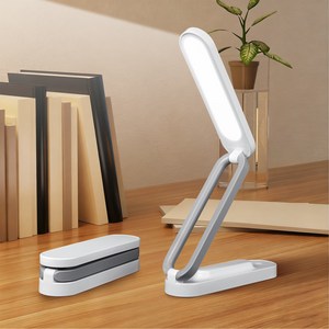 H HNMA HN 접이식 LED 스탠드 램프 눈보호 USB 충전형 데스크 클립 겸용 테이블 핑크 화이트 설날 미니 스탠드 조명 봄맞이 선물 근로자의 날 하마