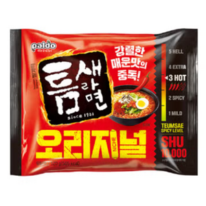 팔도 틈새라면 빨계떡, 1개